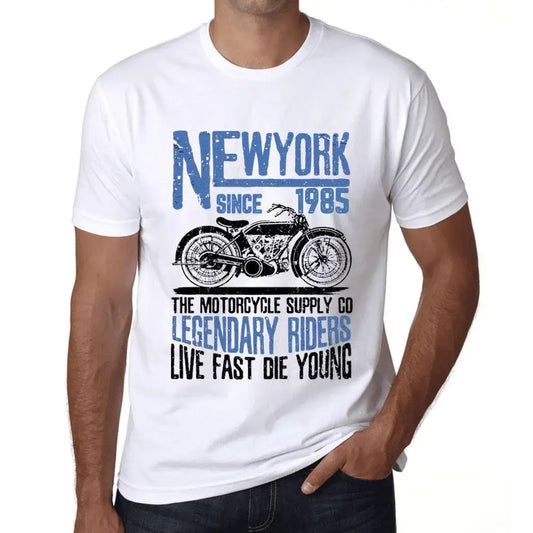 Men's Graphic T-Shirt Motorcycle Legendary Riders Since 1985 39th Birthday Anniversary 39 Year Old Gift 1985 Vintage Eco-Friendly Short Sleeve Novelty Tee