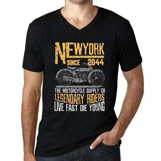 Men's Graphic T-Shirt V Neck Motorcycle Legendary Riders Since 2044