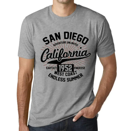 Men's Graphic T-Shirt San Diego California Endless Summer 1952 72nd Birthday Anniversary 72 Year Old Gift 1952 Vintage Eco-Friendly Short Sleeve Novelty Tee