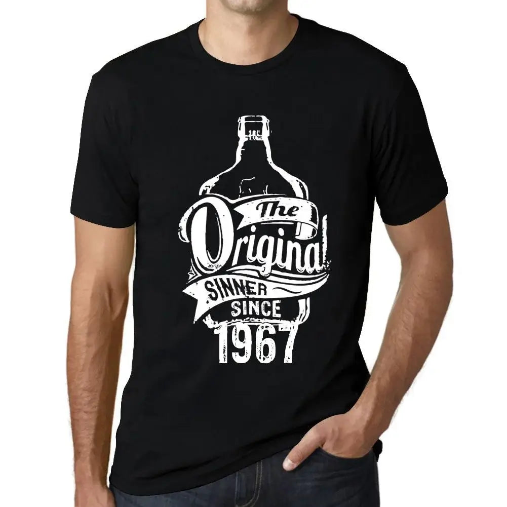 Men's Graphic T-Shirt The Original Sinner Since 1967 57th Birthday Anniversary 57 Year Old Gift 1967 Vintage Eco-Friendly Short Sleeve Novelty Tee