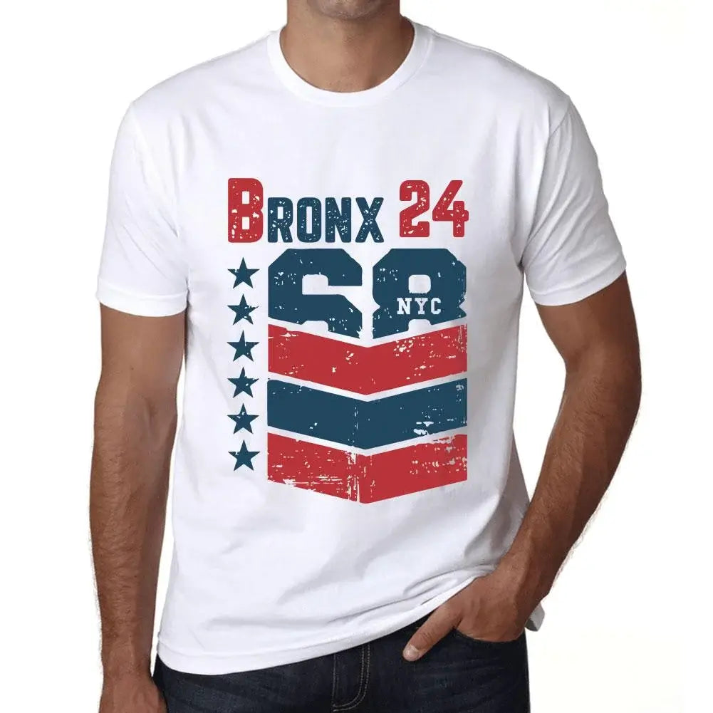 Men's Graphic T-Shirt Bronx 24 24th Birthday Anniversary 24 Year Old Gift 2000 Vintage Eco-Friendly Short Sleeve Novelty Tee