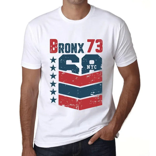Men's Graphic T-Shirt Bronx 73 73rd Birthday Anniversary 73 Year Old Gift 1951 Vintage Eco-Friendly Short Sleeve Novelty Tee