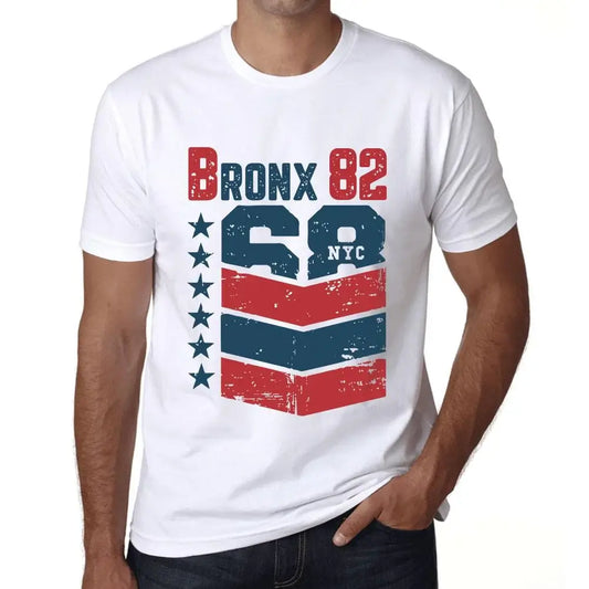 Men's Graphic T-Shirt Bronx 82 82nd Birthday Anniversary 82 Year Old Gift 1942 Vintage Eco-Friendly Short Sleeve Novelty Tee