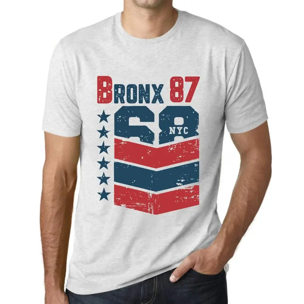 Men's Graphic T-Shirt Bronx 87 87th Birthday Anniversary 87 Year Old Gift 1937 Vintage Eco-Friendly Short Sleeve Novelty Tee