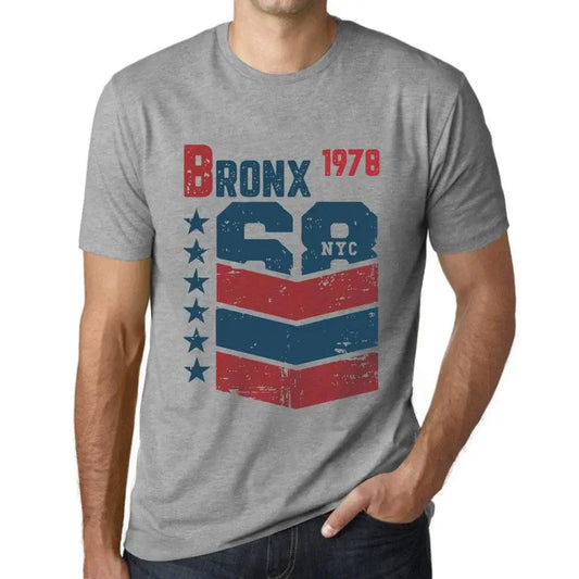 Men's Graphic T-Shirt Bronx 1978 46th Birthday Anniversary 46 Year Old Gift 1978 Vintage Eco-Friendly Short Sleeve Novelty Tee