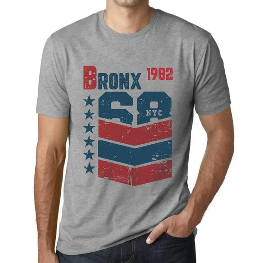 Men's Graphic T-Shirt Bronx 1982 42nd Birthday Anniversary 42 Year Old Gift 1982 Vintage Eco-Friendly Short Sleeve Novelty Tee