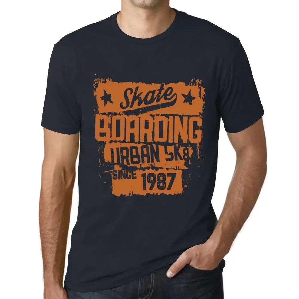 Men's Graphic T-Shirt Urban Skateboard Since 1987 37th Birthday Anniversary 37 Year Old Gift 1987 Vintage Eco-Friendly Short Sleeve Novelty Tee