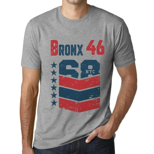 Men's Graphic T-Shirt Bronx 46 46th Birthday Anniversary 46 Year Old Gift 1978 Vintage Eco-Friendly Short Sleeve Novelty Tee
