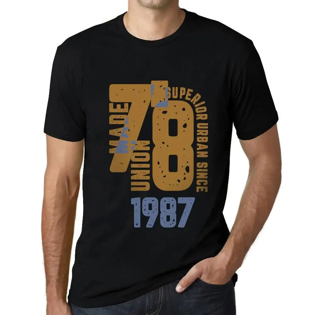 Men's Graphic T-Shirt Superior Urban Style Since 1987 37th Birthday Anniversary 37 Year Old Gift 1987 Vintage Eco-Friendly Short Sleeve Novelty Tee