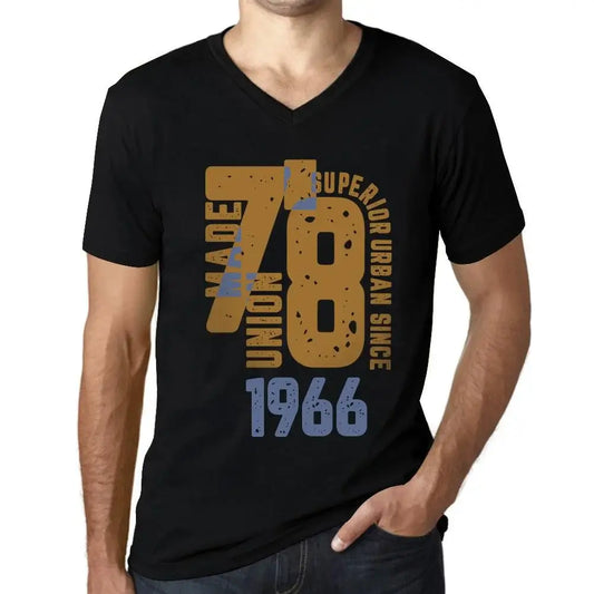 Men's Graphic T-Shirt V Neck Superior Urban Style Since 1966 58th Birthday Anniversary 58 Year Old Gift 1966 Vintage Eco-Friendly Short Sleeve Novelty Tee
