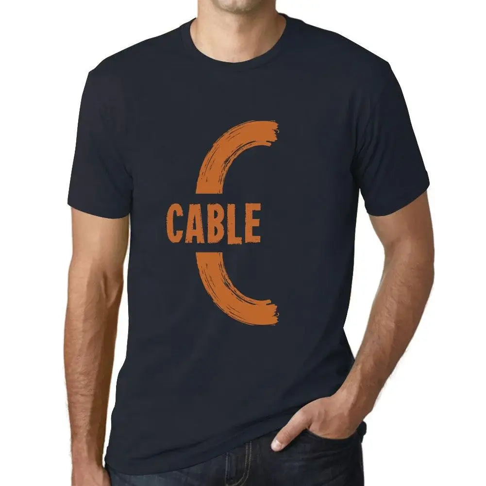 Men's Graphic T-Shirt Cable Eco-Friendly Limited Edition Short Sleeve Tee-Shirt Vintage Birthday Gift Novelty