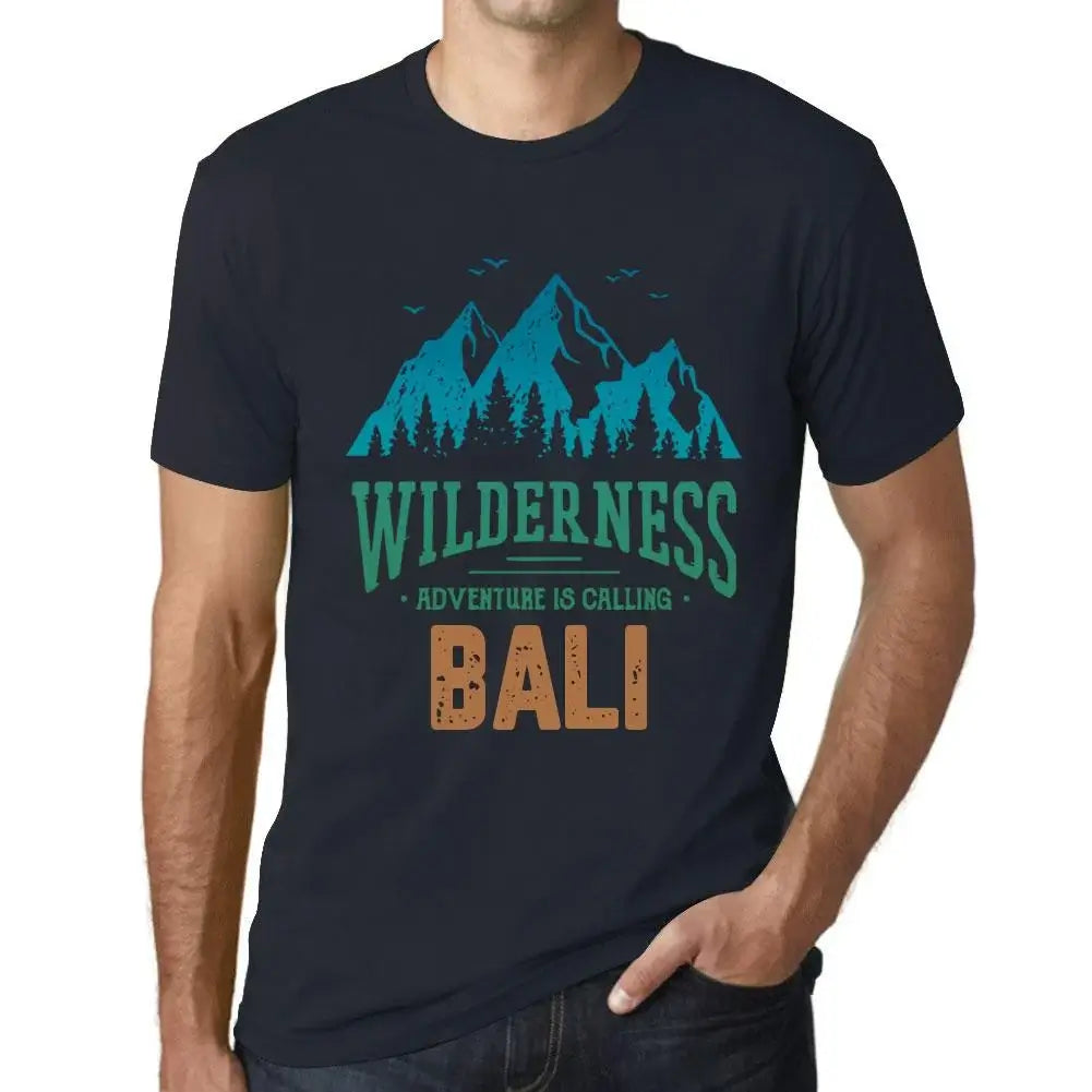 Men's Graphic T-Shirt Wilderness, Adventure Is Calling Bali Eco-Friendly Limited Edition Short Sleeve Tee-Shirt Vintage Birthday Gift Novelty