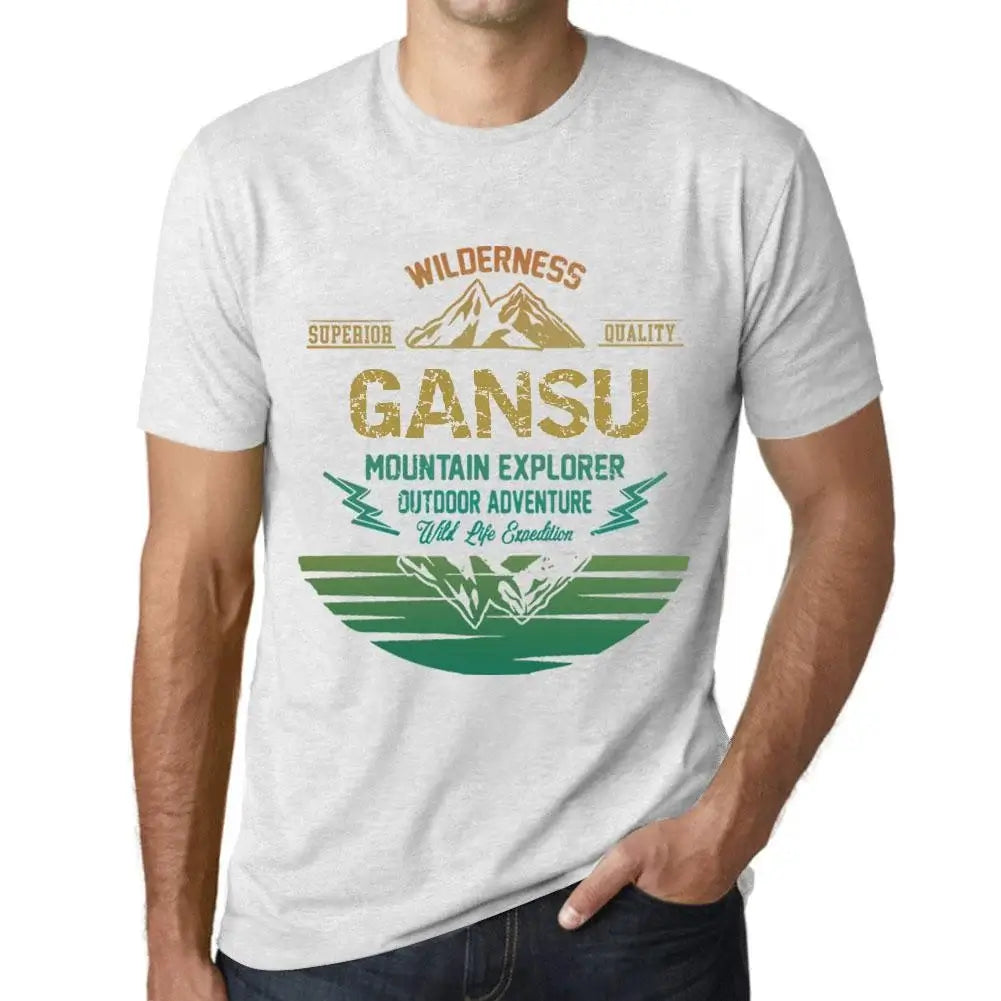 Men's Graphic T-Shirt Outdoor Adventure, Wilderness, Mountain Explorer Gansu Eco-Friendly Limited Edition Short Sleeve Tee-Shirt Vintage Birthday Gift Novelty
