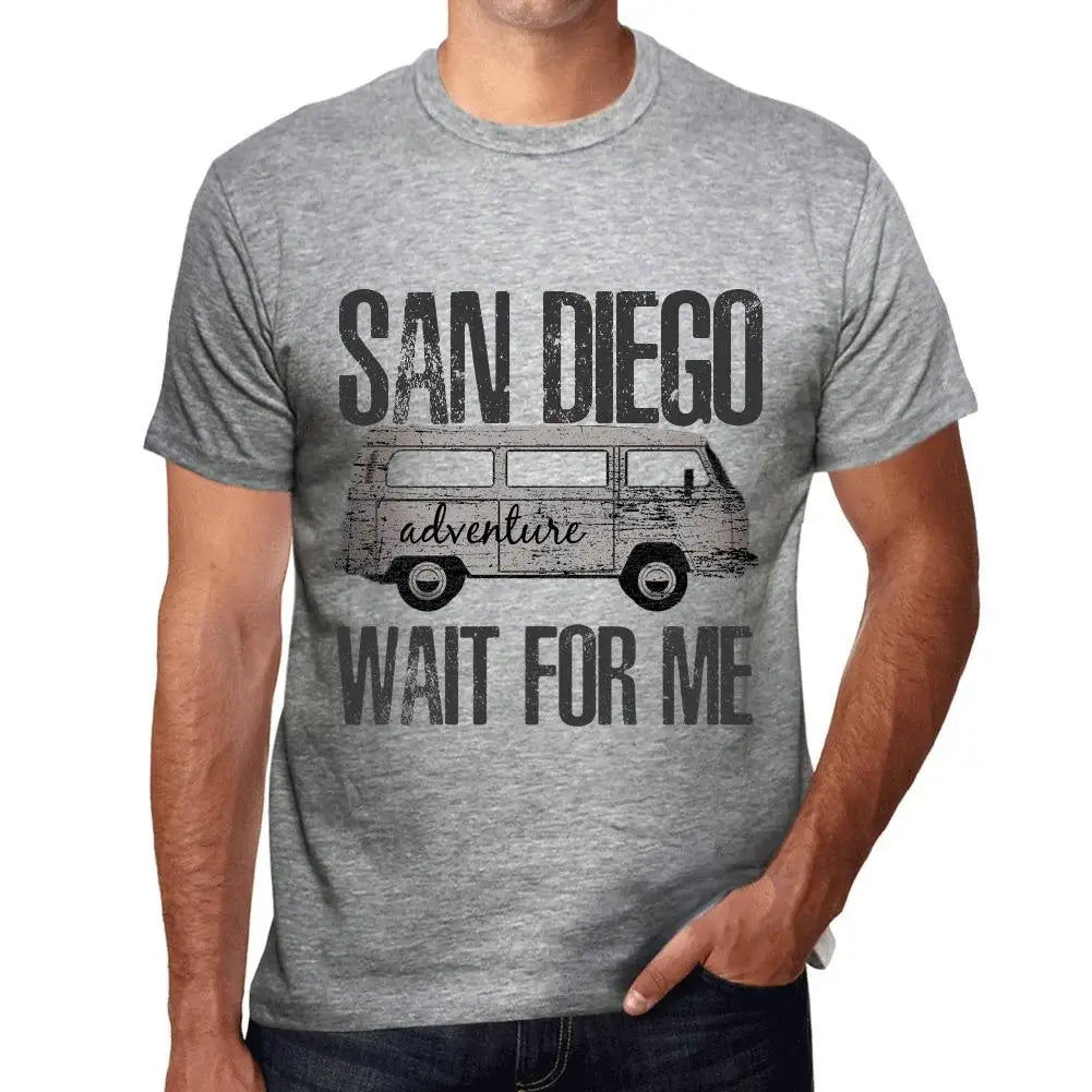 Men's Graphic T-Shirt Adventure Wait For Me In San Diego Eco-Friendly Limited Edition Short Sleeve Tee-Shirt Vintage Birthday Gift Novelty