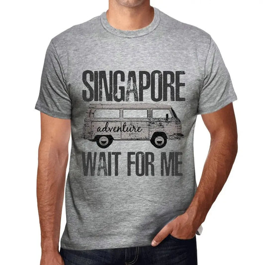 Men's Graphic T-Shirt Adventure Wait For Me In Singapore Eco-Friendly Limited Edition Short Sleeve Tee-Shirt Vintage Birthday Gift Novelty