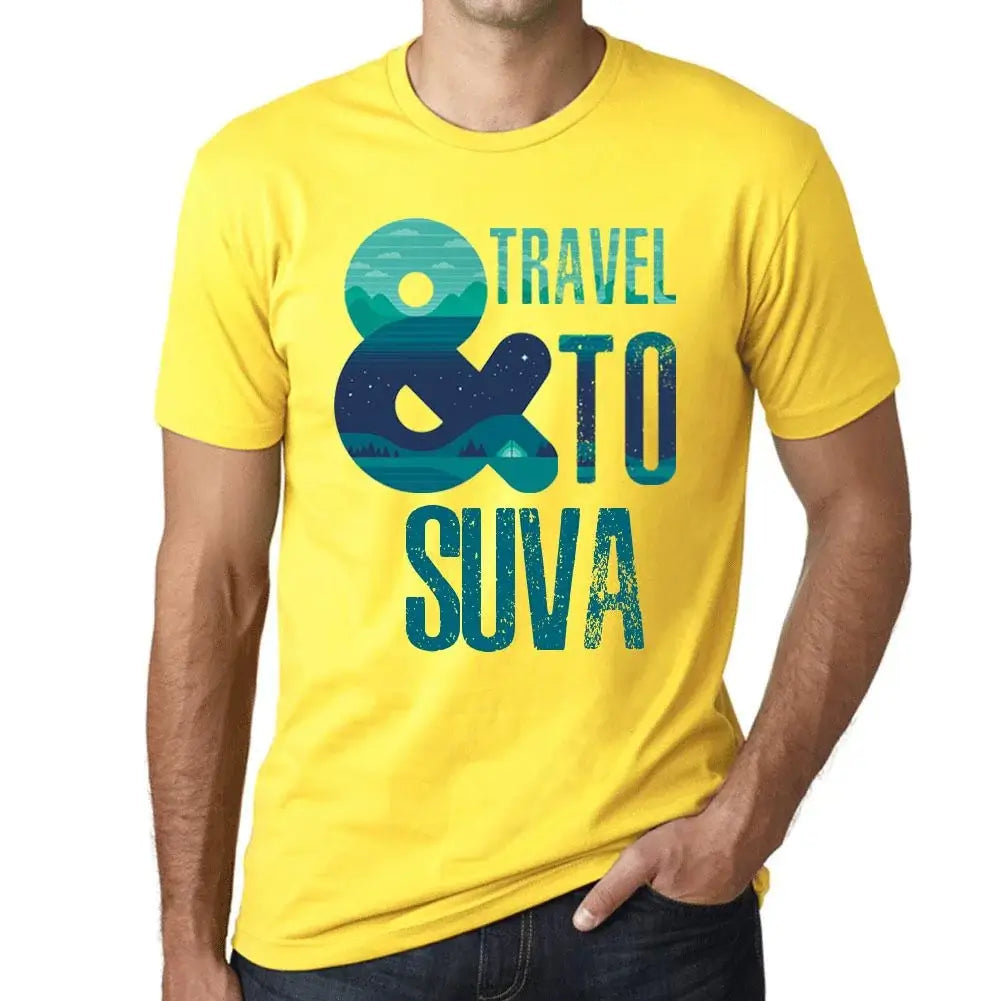Men's Graphic T-Shirt And Travel To Suva Eco-Friendly Limited Edition Short Sleeve Tee-Shirt Vintage Birthday Gift Novelty