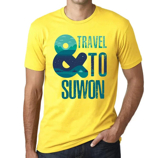 Men's Graphic T-Shirt And Travel To Suwon Eco-Friendly Limited Edition Short Sleeve Tee-Shirt Vintage Birthday Gift Novelty