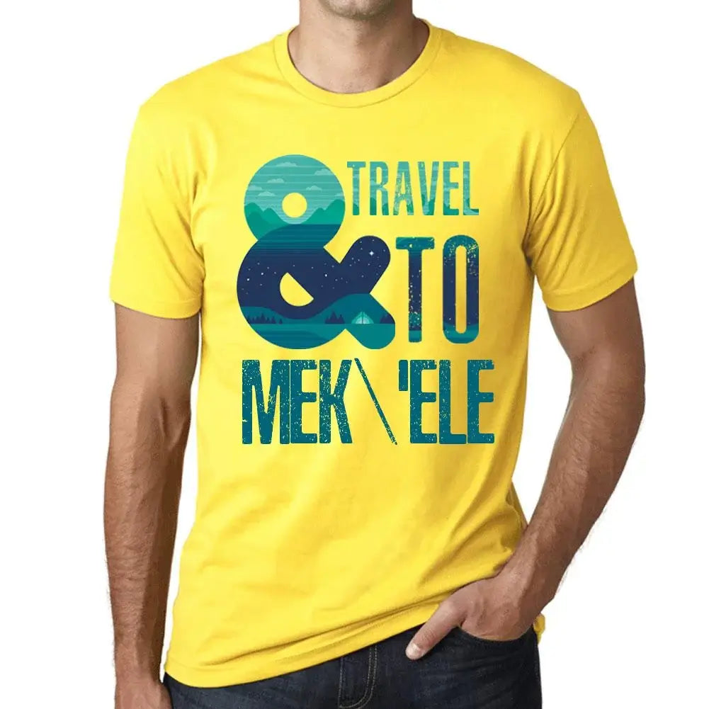 Men's Graphic T-Shirt And Travel To Mek'ele Eco-Friendly Limited Edition Short Sleeve Tee-Shirt Vintage Birthday Gift Novelty