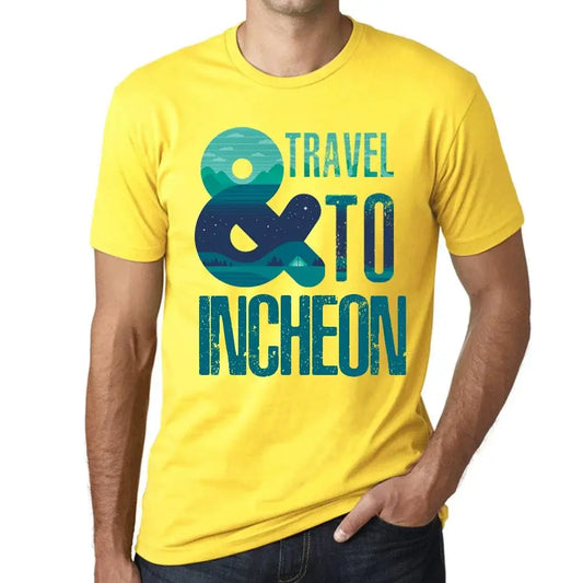 Men's Graphic T-Shirt And Travel To Incheon Eco-Friendly Limited Edition Short Sleeve Tee-Shirt Vintage Birthday Gift Novelty