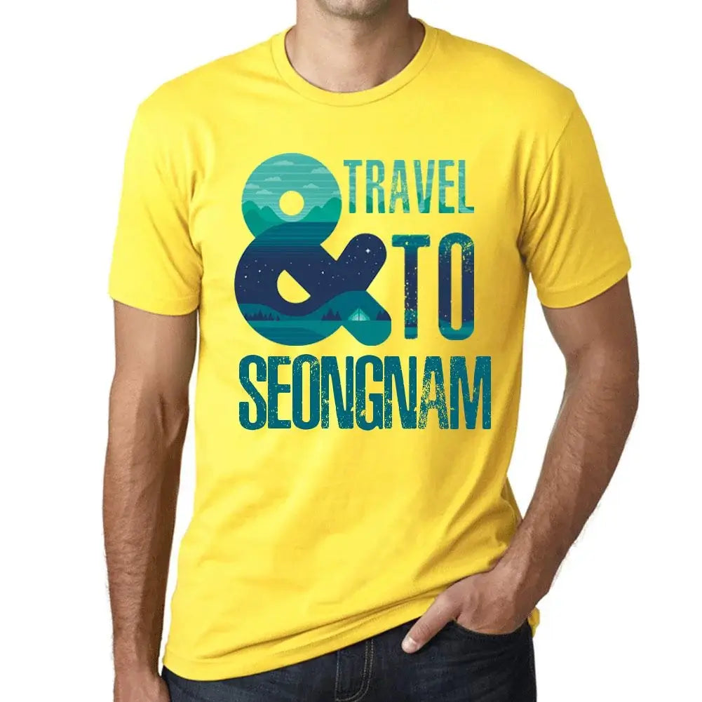 Men's Graphic T-Shirt And Travel To Seongnam Eco-Friendly Limited Edition Short Sleeve Tee-Shirt Vintage Birthday Gift Novelty