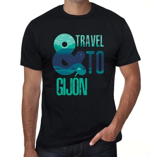 Men's Graphic T-Shirt And Travel To Gijón Eco-Friendly Limited Edition Short Sleeve Tee-Shirt Vintage Birthday Gift Novelty