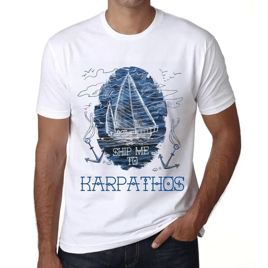 Men's Graphic T-Shirt Ship Me To Karpathos Eco-Friendly Limited Edition Short Sleeve Tee-Shirt Vintage Birthday Gift Novelty