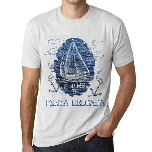 Men's Graphic T-Shirt Ship Me To Ponta Delgada Eco-Friendly Limited Edition Short Sleeve Tee-Shirt Vintage Birthday Gift Novelty