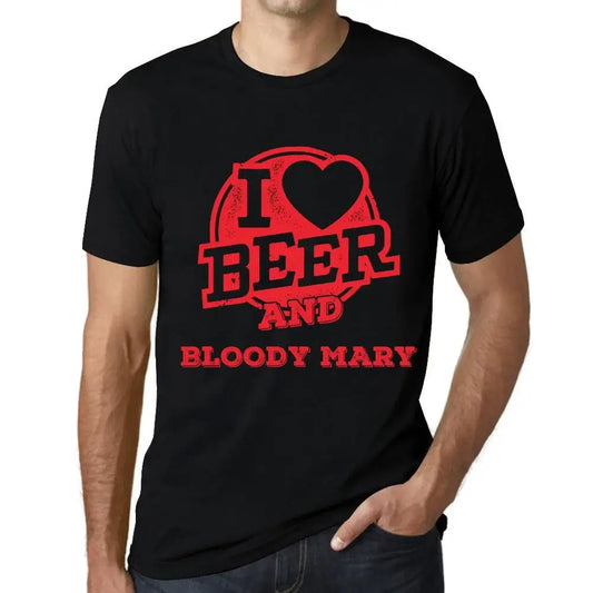Men's Graphic T-Shirt I Love Beer And Bloody Mary Eco-Friendly Limited Edition Short Sleeve Tee-Shirt Vintage Birthday Gift Novelty