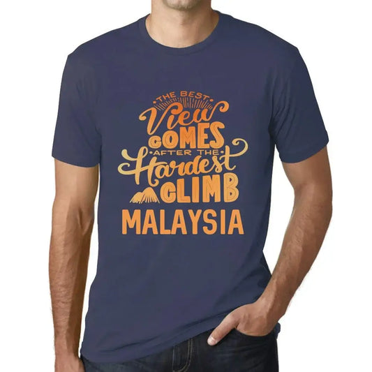 Men's Graphic T-Shirt The Best View Comes After Hardest Mountain Climb Malaysia Eco-Friendly Limited Edition Short Sleeve Tee-Shirt Vintage Birthday Gift Novelty
