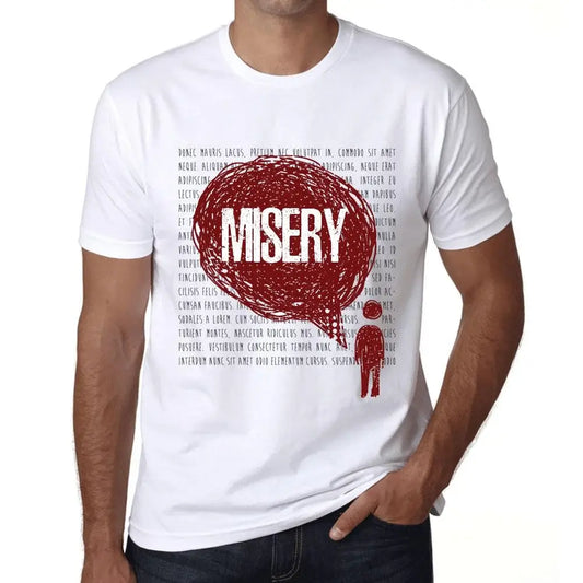 Men's Graphic T-Shirt Thoughts Misery Eco-Friendly Limited Edition Short Sleeve Tee-Shirt Vintage Birthday Gift Novelty