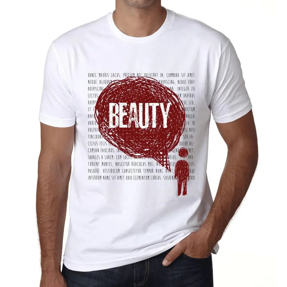 Men's Graphic T-Shirt Thoughts Beauty Eco-Friendly Limited Edition Short Sleeve Tee-Shirt Vintage Birthday Gift Novelty