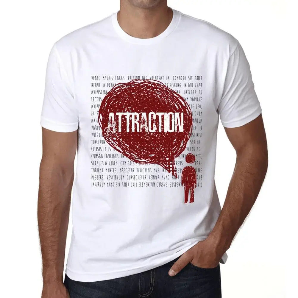 Men's Graphic T-Shirt Thoughts Attraction Eco-Friendly Limited Edition Short Sleeve Tee-Shirt Vintage Birthday Gift Novelty