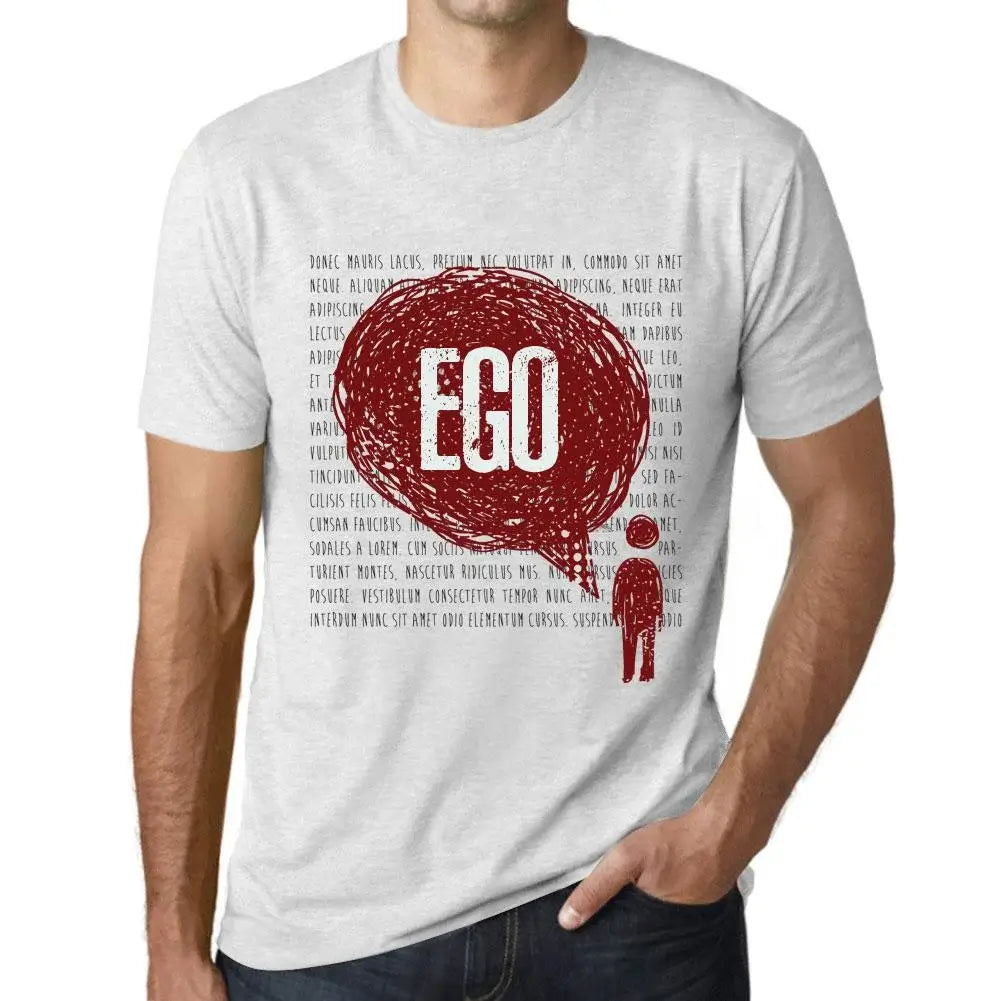 Men's Graphic T-Shirt Thoughts Ego Eco-Friendly Limited Edition Short Sleeve Tee-Shirt Vintage Birthday Gift Novelty