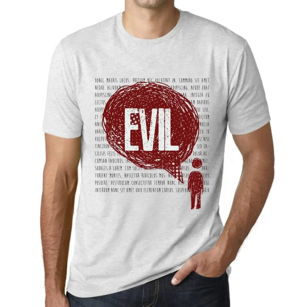 Men's Graphic T-Shirt Thoughts Evil Eco-Friendly Limited Edition Short Sleeve Tee-Shirt Vintage Birthday Gift Novelty