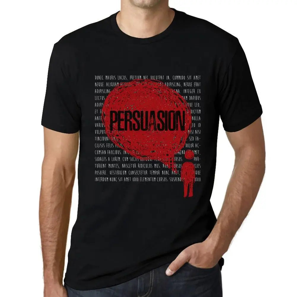 Men's Graphic T-Shirt Thoughts Persuasion Eco-Friendly Limited Edition Short Sleeve Tee-Shirt Vintage Birthday Gift Novelty