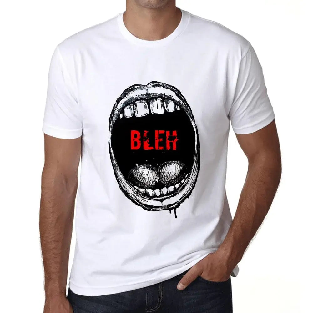 Men's Graphic T-Shirt Mouth Expressions Bleh Eco-Friendly Limited Edition Short Sleeve Tee-Shirt Vintage Birthday Gift Novelty