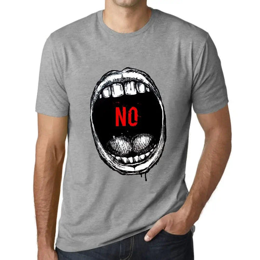 Men's Graphic T-Shirt Mouth Expressions No Eco-Friendly Limited Edition Short Sleeve Tee-Shirt Vintage Birthday Gift Novelty