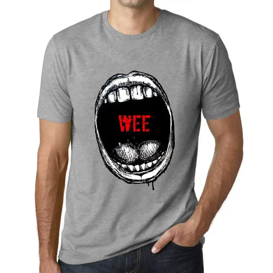 Men's Graphic T-Shirt Mouth Expressions Wee Eco-Friendly Limited Edition Short Sleeve Tee-Shirt Vintage Birthday Gift Novelty