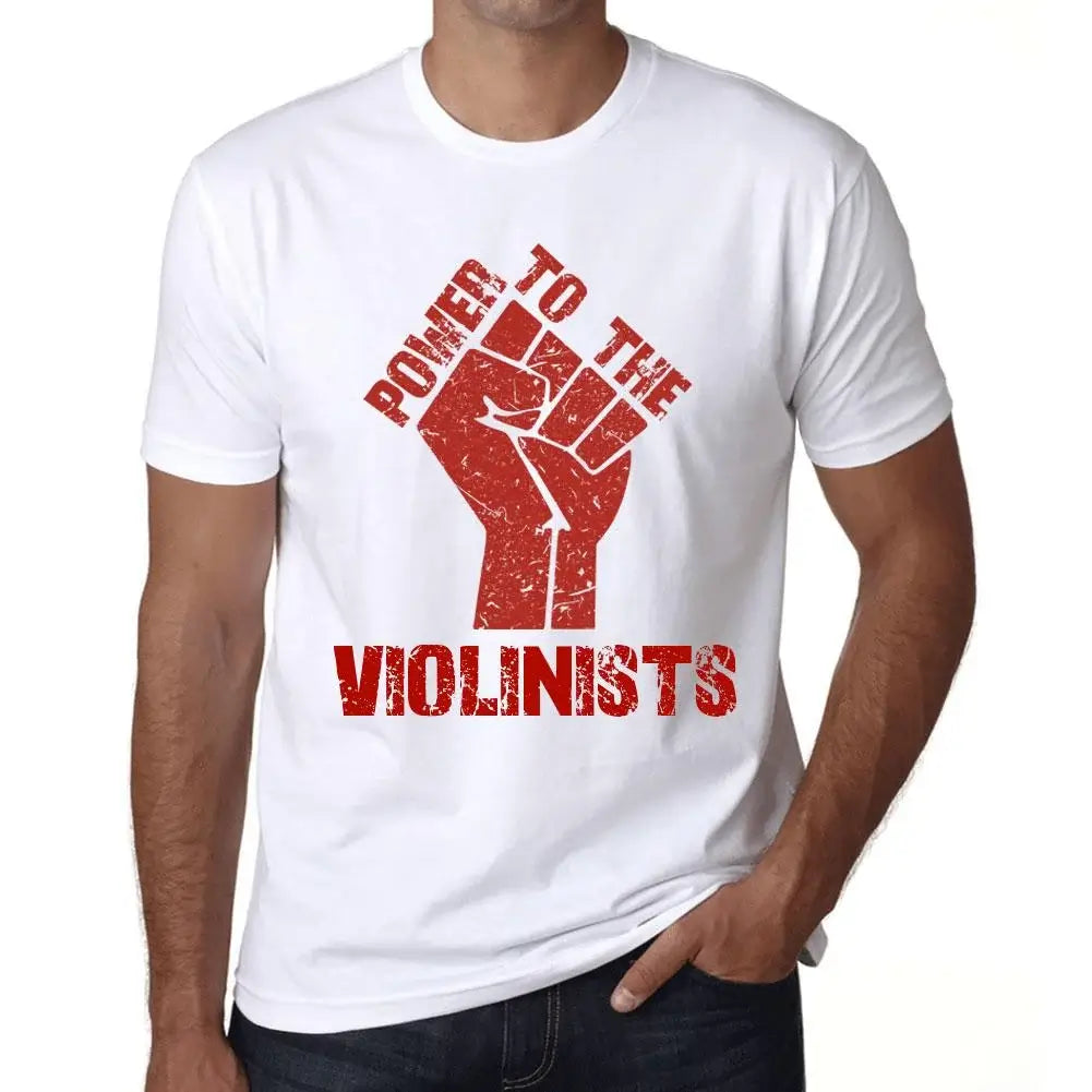 Men's Graphic T-Shirt Power To The Violinists Eco-Friendly Limited Edition Short Sleeve Tee-Shirt Vintage Birthday Gift Novelty