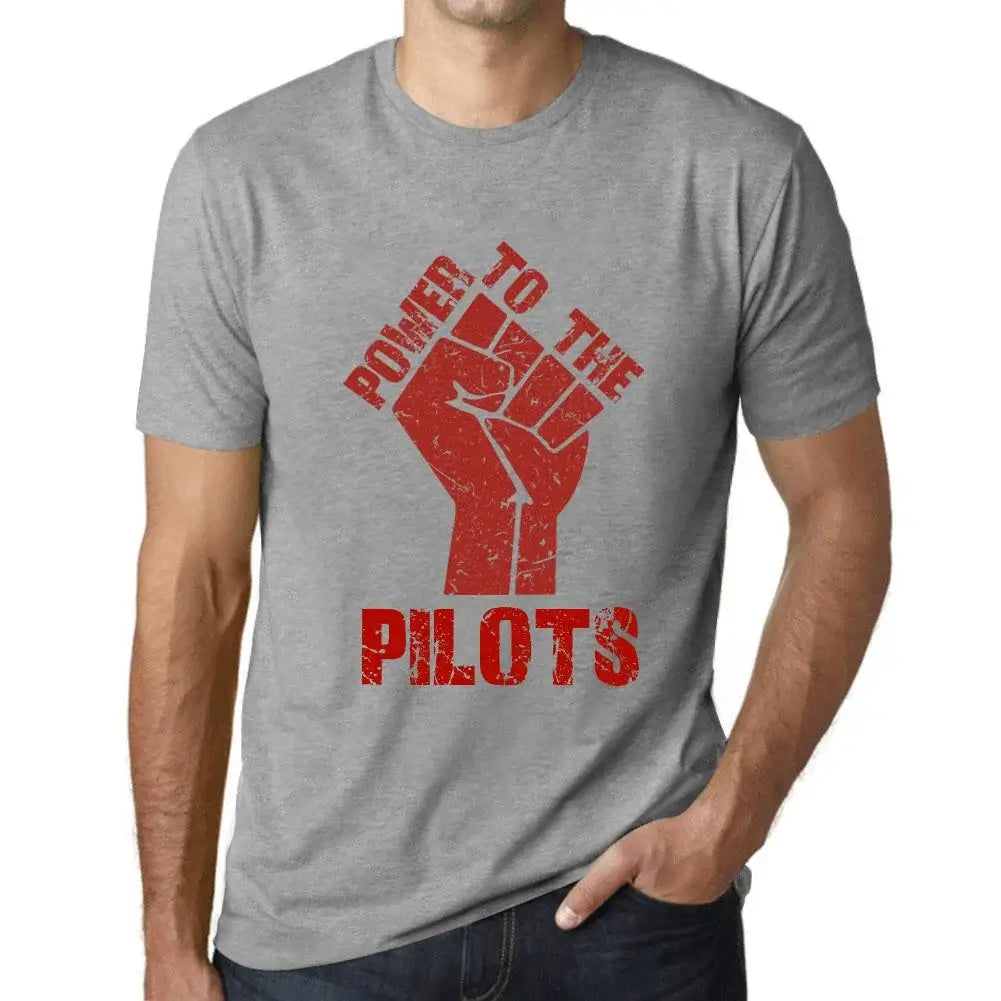 Men's Graphic T-Shirt Power To The Pilots Eco-Friendly Limited Edition Short Sleeve Tee-Shirt Vintage Birthday Gift Novelty