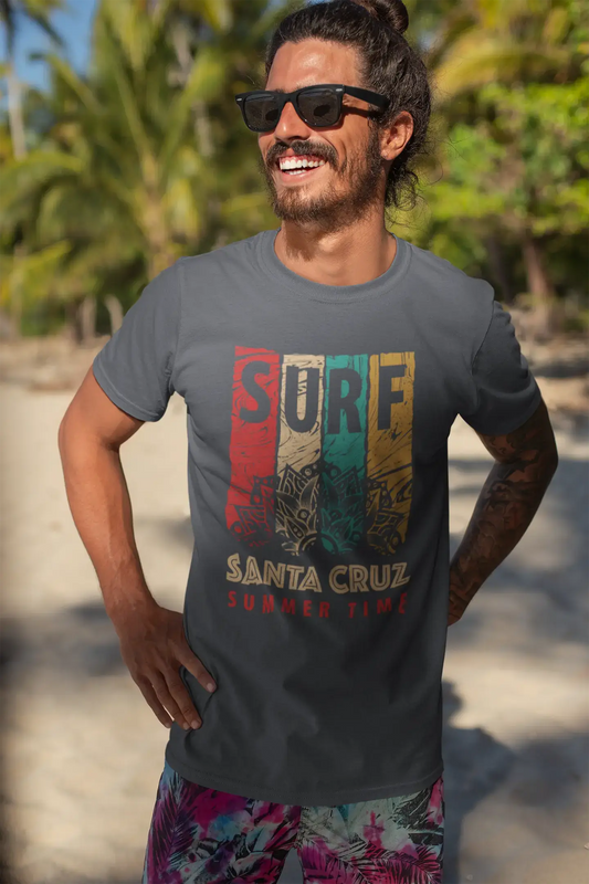 Men's Graphic T-Shirt Surf Summer Time SANTA CRUZ Mouse Grey