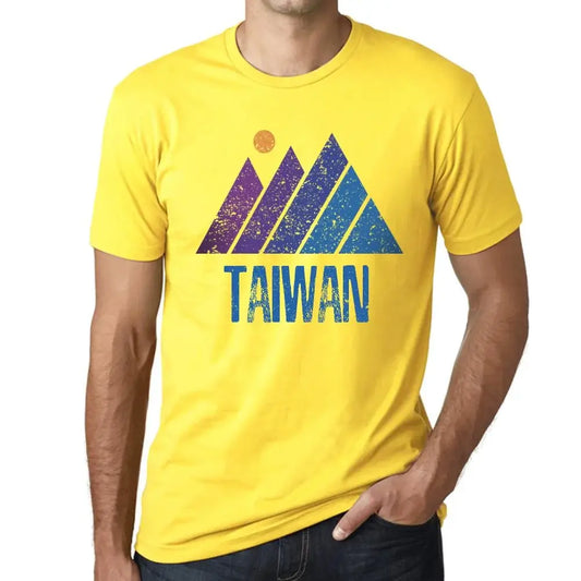 Men's Graphic T-Shirt Mountain Taiwan Eco-Friendly Limited Edition Short Sleeve Tee-Shirt Vintage Birthday Gift Novelty