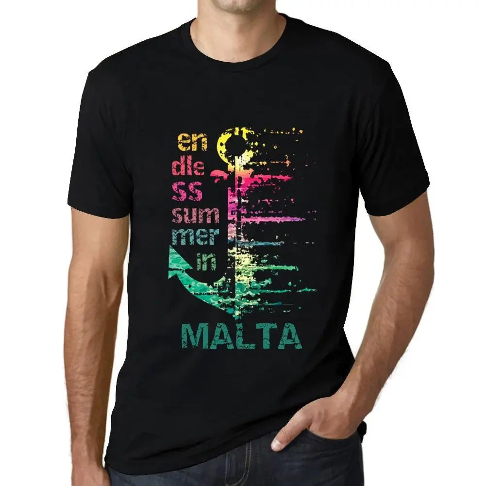 Men's Graphic T-Shirt Endless Summer In Malta Eco-Friendly Limited Edition Short Sleeve Tee-Shirt Vintage Birthday Gift Novelty
