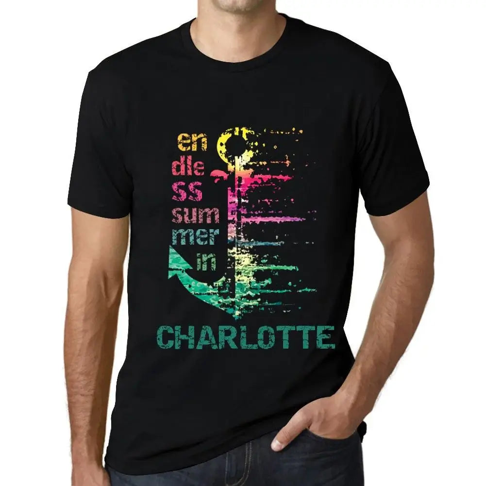 Men's Graphic T-Shirt Endless Summer In Charlotte Eco-Friendly Limited Edition Short Sleeve Tee-Shirt Vintage Birthday Gift Novelty