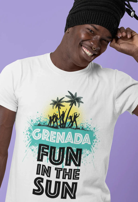 Homme T Shirt Graphique Imprimé Vintage Tee Summer Dance Grenada Blanc