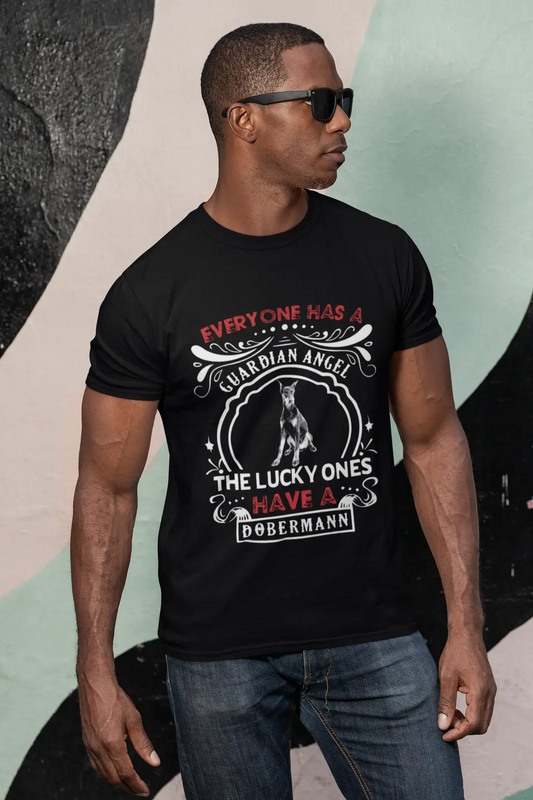 Homme T-Shirt Graphique Imprimé Vintage Tee Dobermann Dog Noir Profond