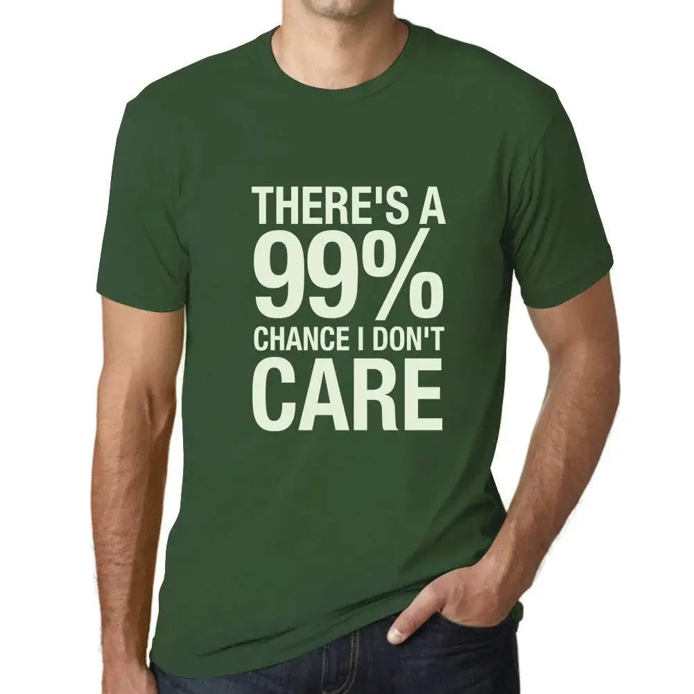 Men's Graphic T-Shirt There’s A 99% Chance I Don’t Care 99th Birthday Anniversary 99 Year Old Gift 1925 Vintage Eco-Friendly Short Sleeve Novelty Tee