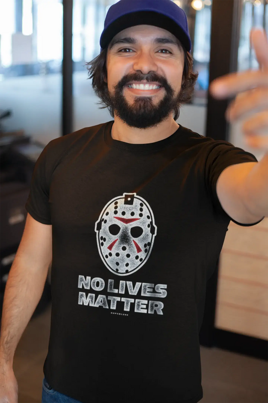 T-Shirt <span>Graphique</span> <span>Homme</span> No Lives Matter Masque de Ski T-Shirt <span>Noir Profond</span>