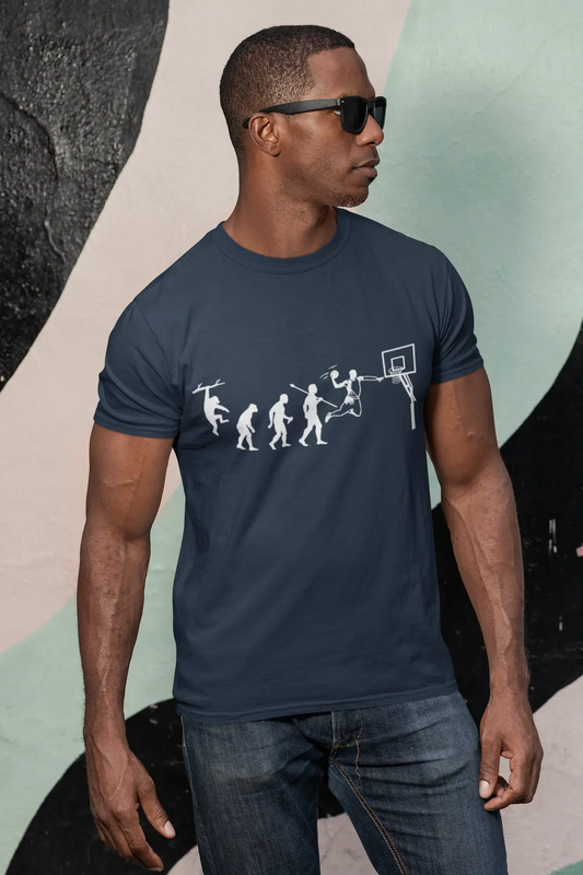 Unisex Graphic T-Shirt Evolution of the Basket Navy
