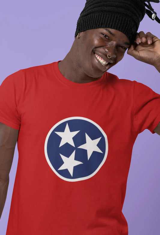 T-shirt <span>graphique</span> <span>pour hommes,</span> drapeau du Tennessee, imprimé bleu